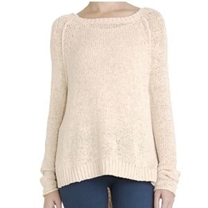 ($395) VINCE. CREAM OPEN KNIT SWEATER SZ XS COTTON